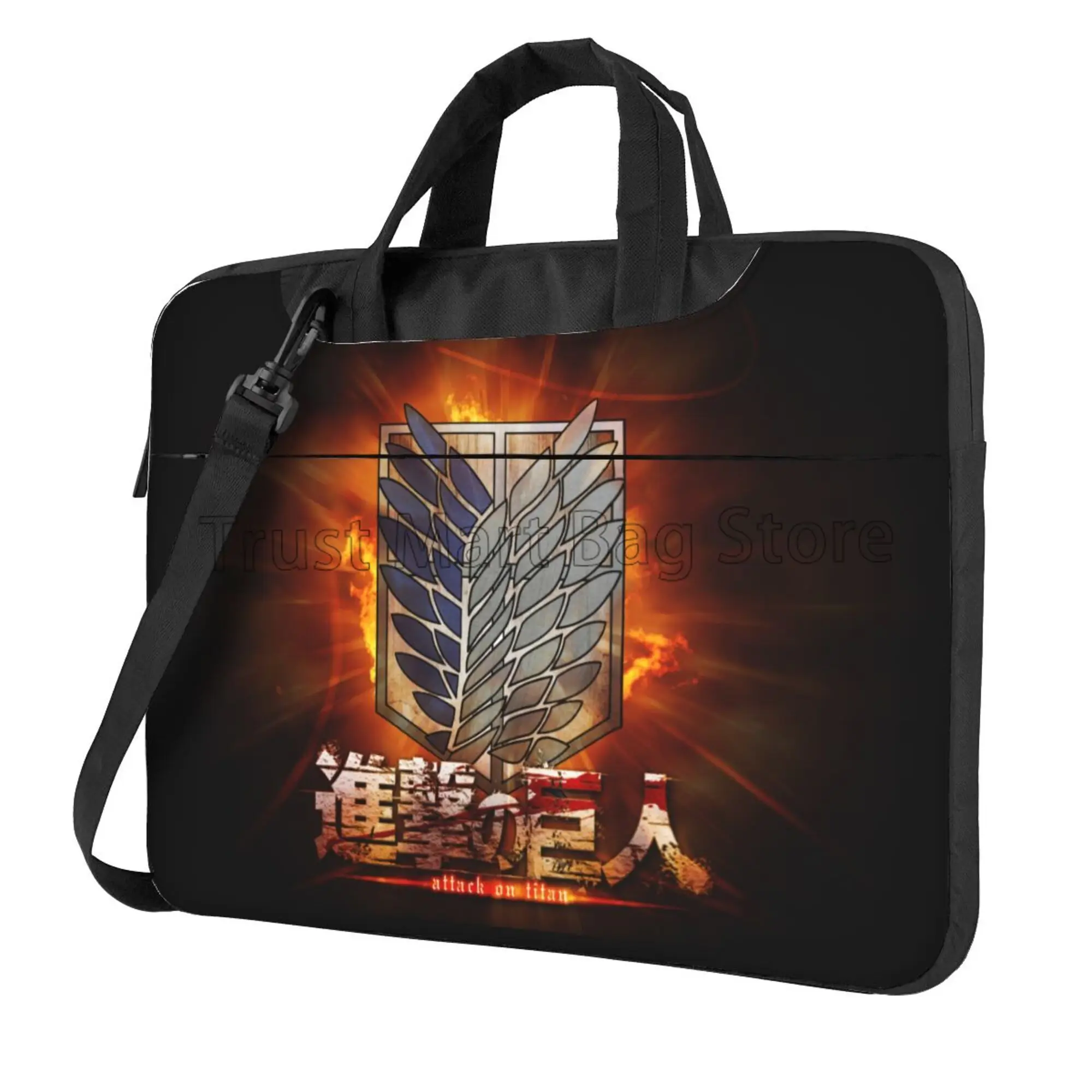 Attack on Titan Chromebook Case Cover Bag Boys Laptop Handle Bag Computer Protect Case Pouch Holder Notebook Briefcase Bag