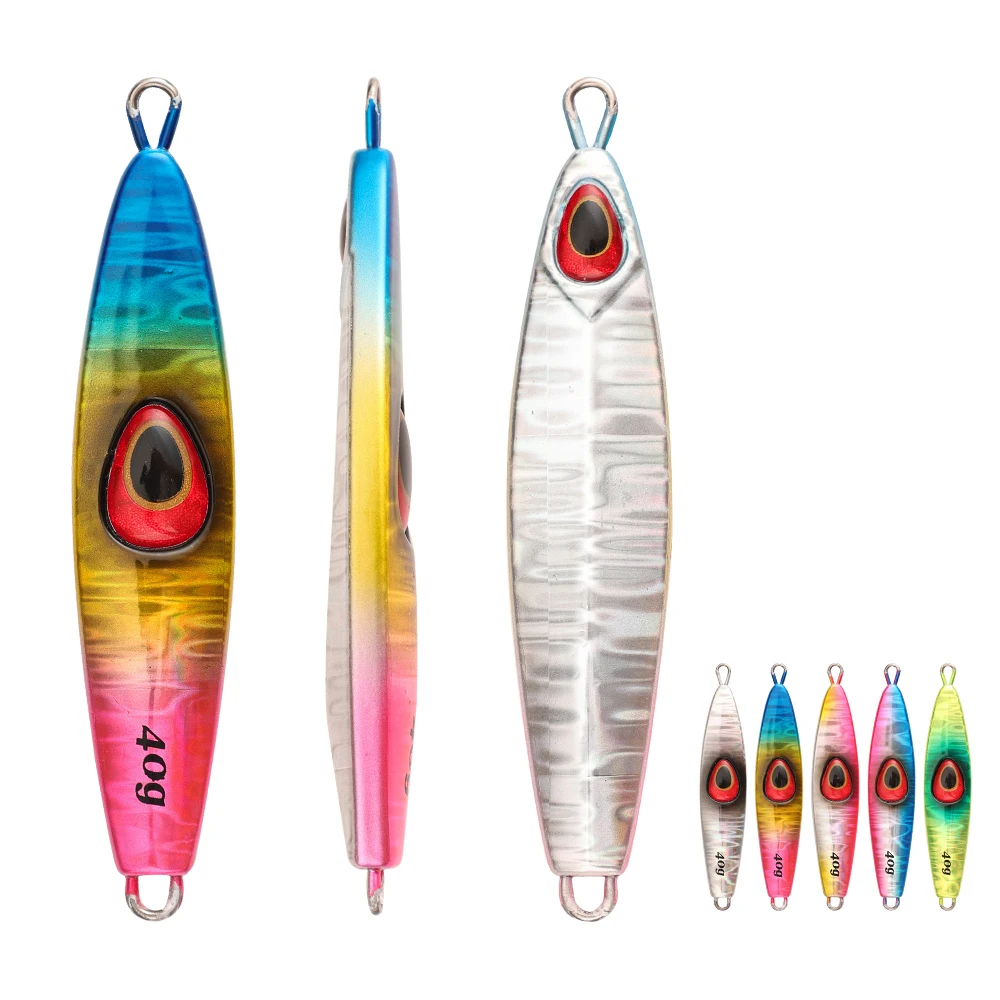 

CASTFUN Slow Jig 40g 60g 80g Fishing Jigs Saltwater Slow Pitch Jig For Tuna Jigging Lure