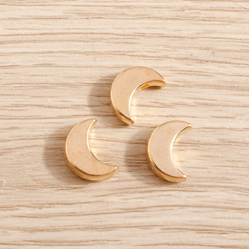 Tusember 20 Stück 11*8mm Niedliche Mini-Mond-Charms-Perlen für Armbänder, Halsketten, Ohrringe, handgefertigte Anhänger, DIY-Zubehör – Detail 4