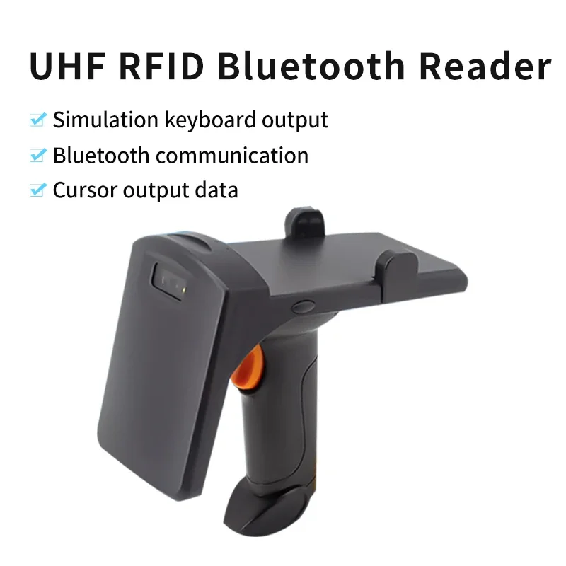 Communication sans fil UHF RFID 1D/OJ, EAU de détermination, lecteur Bluetooth, prise en charge multi-système, 860-960Mhz, 2.4G