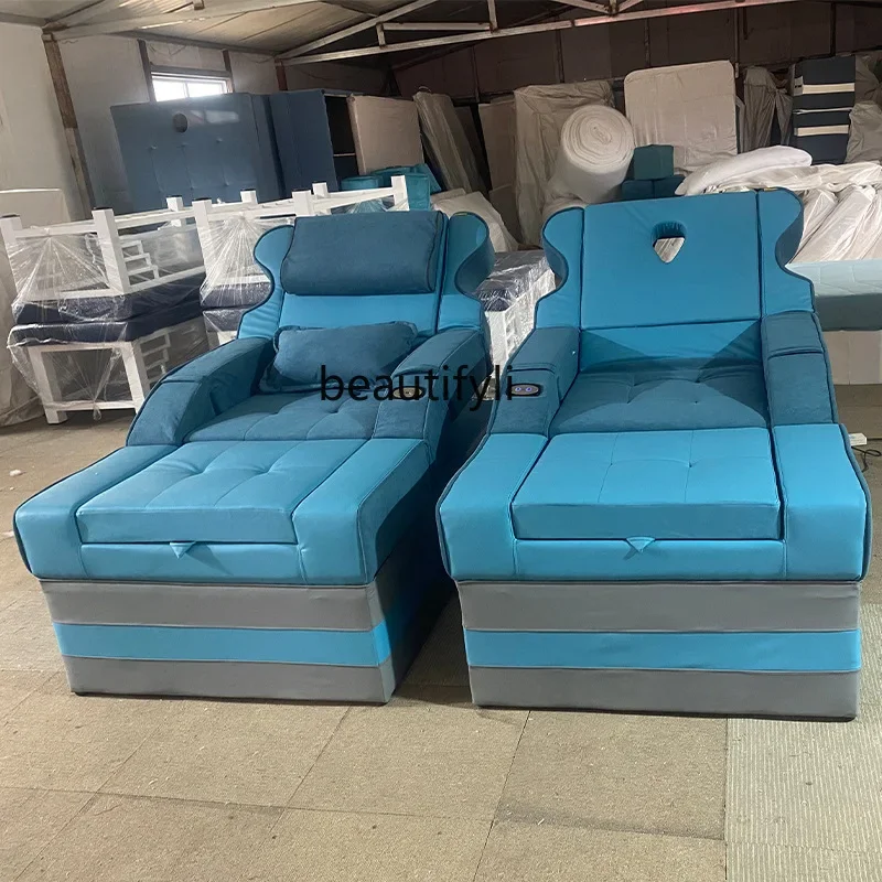 Factory Shampoo and Foot Washing Integrated Electric Bed Ear Cleaning Spa Massage Couch Circulating Water Head Therapy Recliner