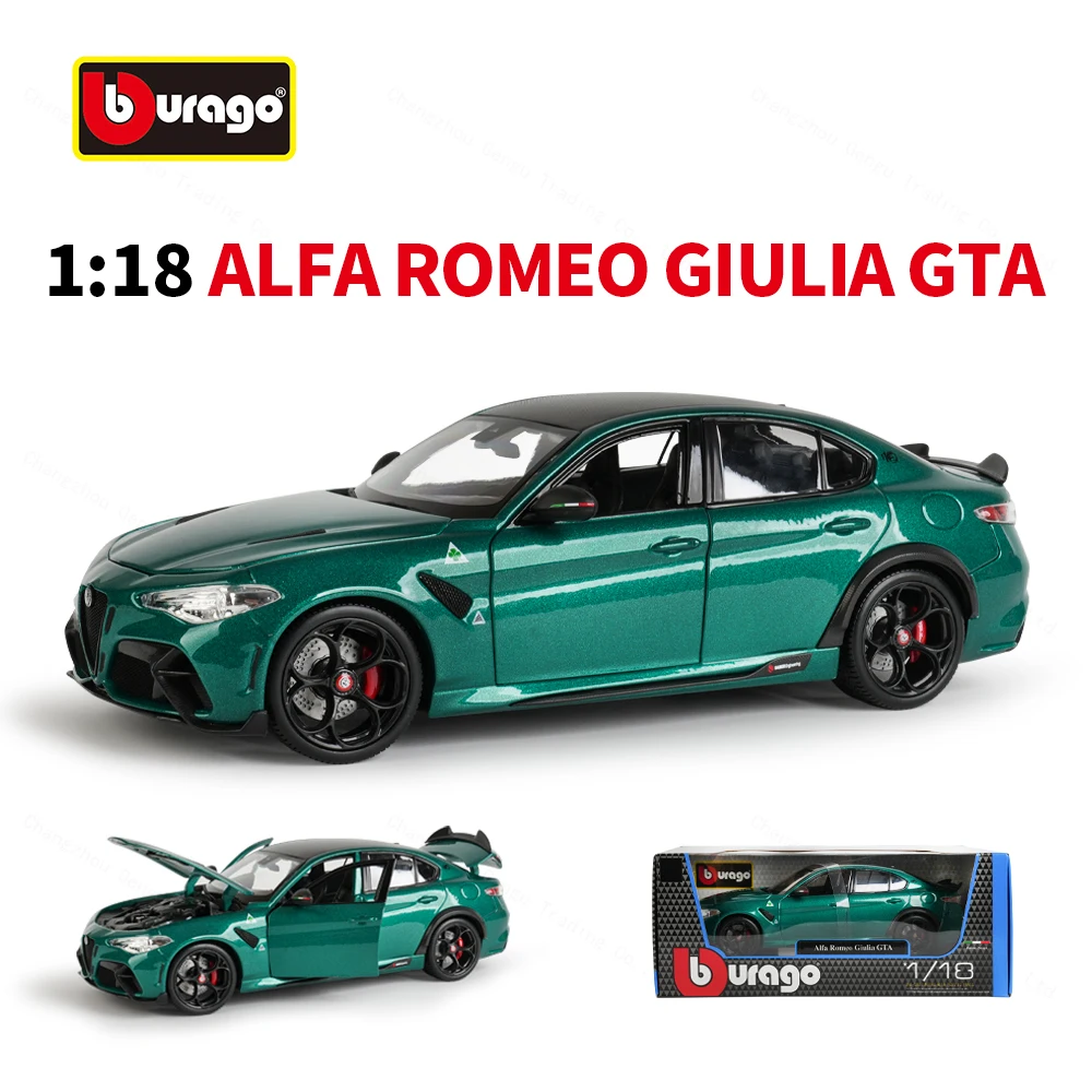 Bburago-Romeo GiGreg GTA Sports Car Leges Simulation, Die Cast Vehicles, Collecemballages Model, Toys, 1:18