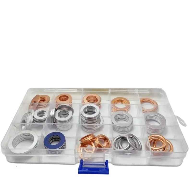 For Automotive General Purpose, Oil Pan Screw Copper Pad Aluminum Pad Combination, Box, Gasket Ring Sealing Pad