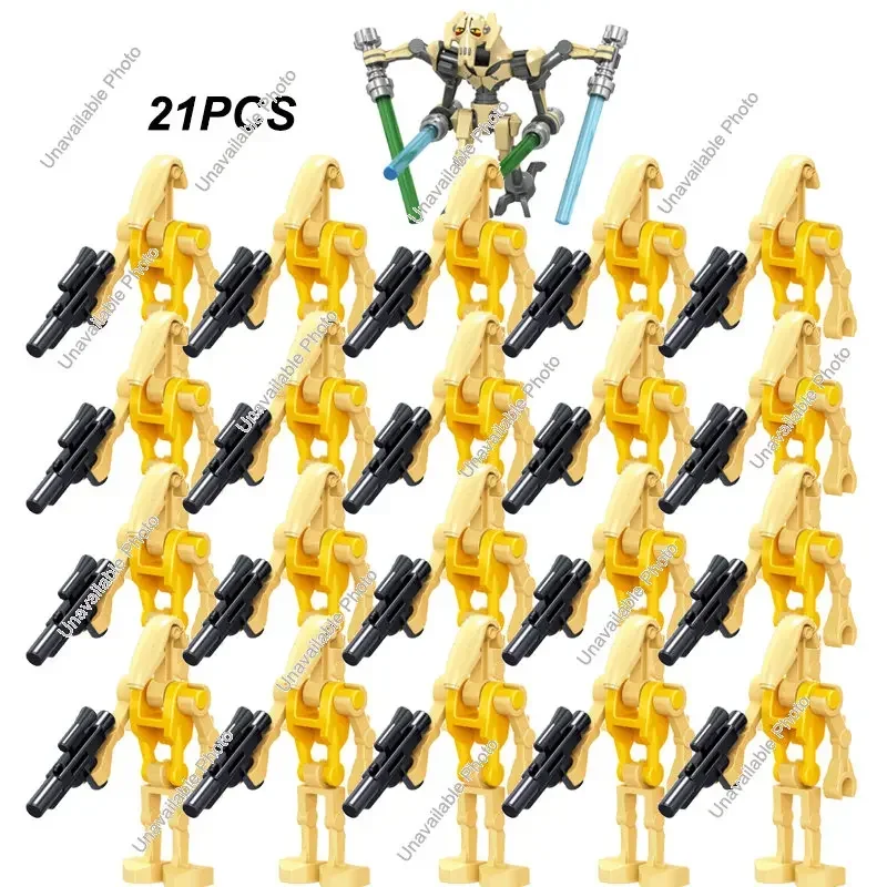 Bloques de construcción de Star Wars para niños, juguete de ladrillos para armar figuras de Battle, ideal para regalo, 21 piezas