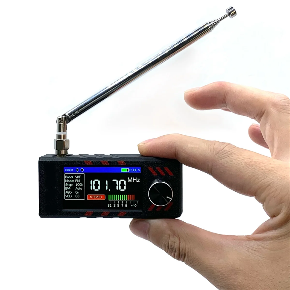 ABJZ 0.5-108Mhz Mini SI4732 مستقبل راديو كامل النطاق، يدعم FM AM (MW وSW) ومضخم صوت سماعة الرأس المدمج SSB