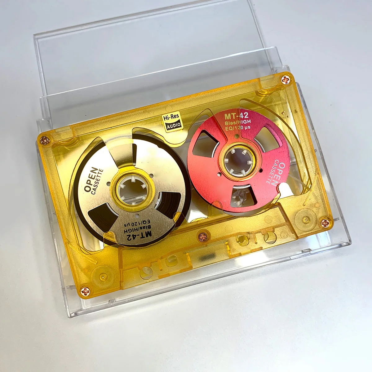 Neue Audio-Kassettenrolle zum Spulen, Kassette, 50 Minuten, leeres Klebeband, doppelseitige Metallrolle, hohles Gehäuse, selbstgemachtes, hochwertiges Design – Detail 11
