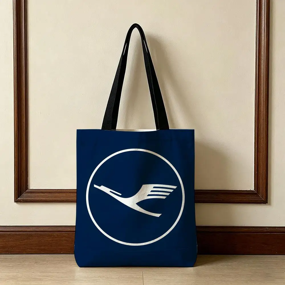 Aviation Graphic Lufthansa Storage Bags are suitable for school, shopping, travel, work, and grocery shopping