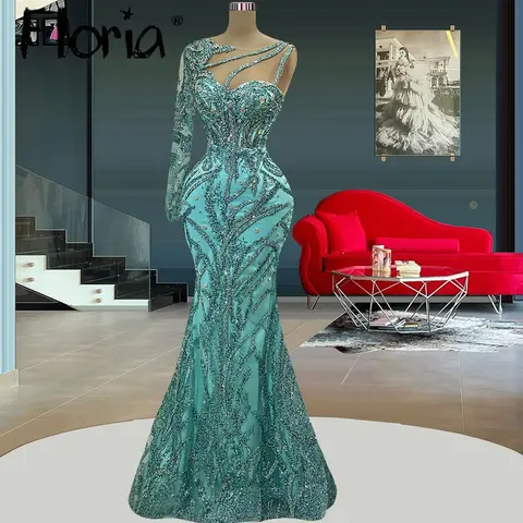 Vestidos De Noch Turquoise Party Dress Wedding Night Gowns Elegant Long Celebrity Dress Pagenat Vestidos De Gala Customized