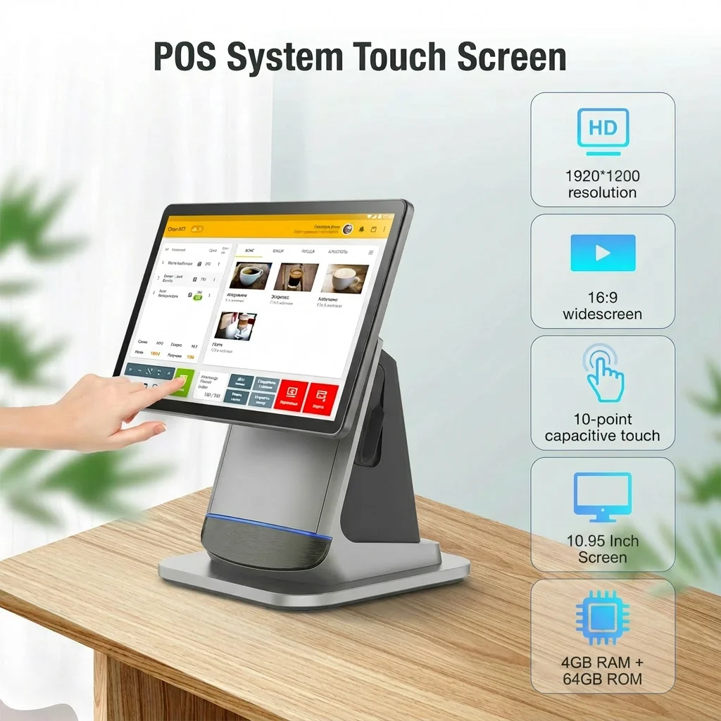 10.95 Inch  Front NFC Tablet  Machine with Printer All in One for Restaurant HX-100B