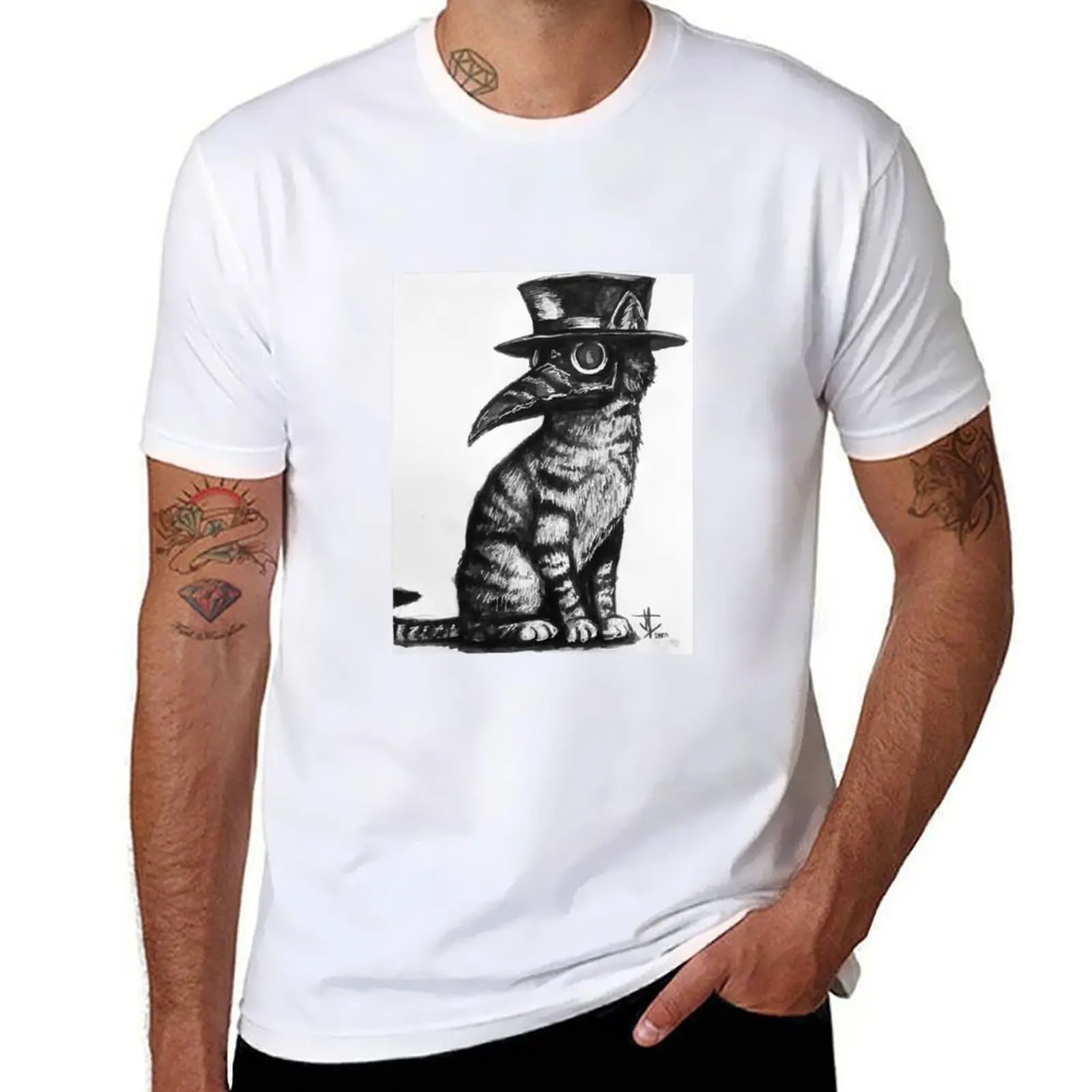 

Plague Doctor Kitty T-Shirt graphic t shirts oversize t-shirts man tshirts for men