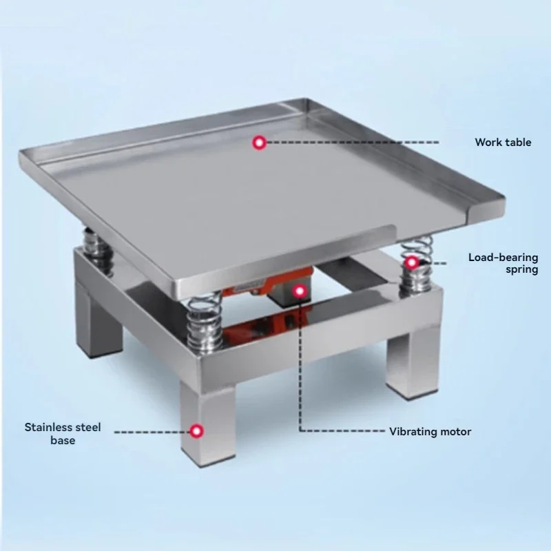 Nueva mesa de vibración pequeña mesa de vibración de hormigón plataforma de bloque de prueba de mortero de cemento plataforma de acero inoxidable