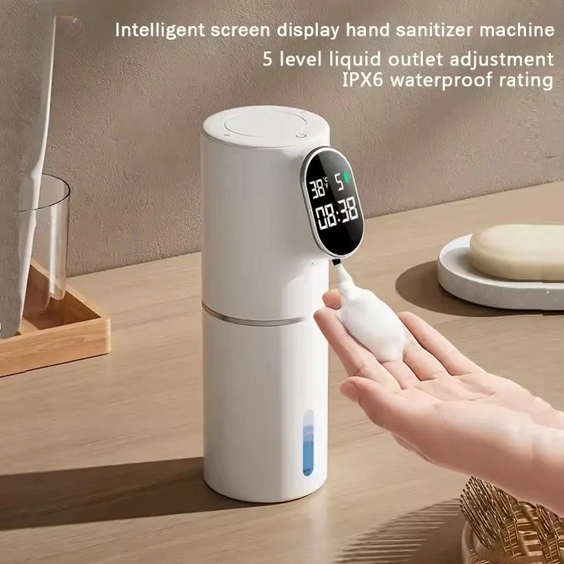 New Automatic Soap Dispenser Touchless Foaming Soap Dispenser Smart Display USB Rechargeable Electric 5 Level Adjustable NEW