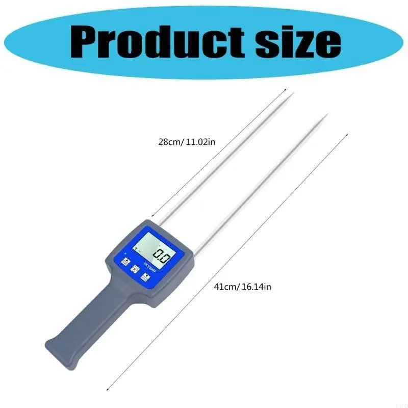

2025 New Grains Moisture Tester Large Display Grains Humidity Meter Digital Grains Meter Double Probe for Wheat Corn Bean Peanut