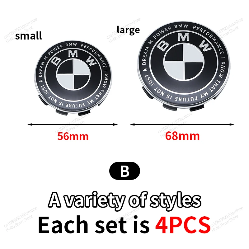 Cubierta de rueda de centro de rueda de coche, tapas Hup, 56mm, 68MM, para BMW E36, E39, E46, E60, E90, E90, F01, F10, F30, E93, G01, G20, G21, G30,