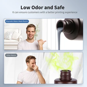 2kg satın alın 1 kg ücretsiz ANYCUBİC Su Yıkama, Reçine+ Yazıcı LCD ekran, 3D, Suda Yıkanabilir, 3D Baskı için Yüksek Hassasiyetli, Düşük Kokulu, Düşük Viskoziteli Malzemeler alın Reçinenin 6 ana satışı, düşük viskoziteli bir no. 2