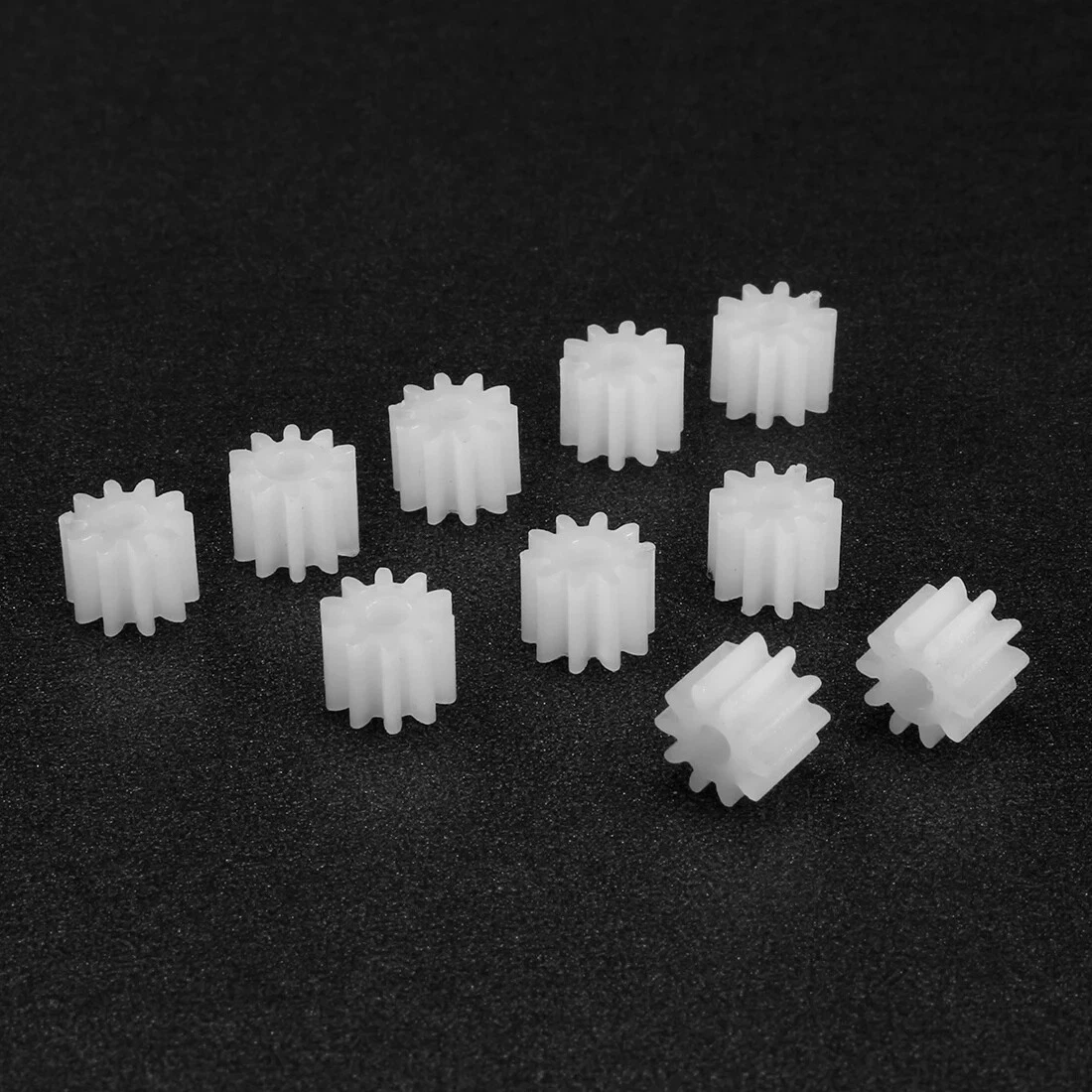50~500pcs 0.5M 1.95mm Hole Diameter Plastic Shaft Gear 8/9/10/11/12/13/14/16/20 Teeth Toy Accessories For DIY Car Robot Motor