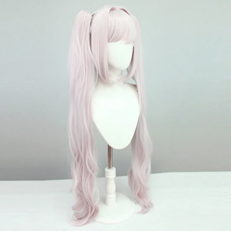 Game NIKKE：The Goddess of Victory Alice Cosplay Wig Girl Pink Double Ponytail Curly Hair Heat Resistant Synthetic Wigs Halloween