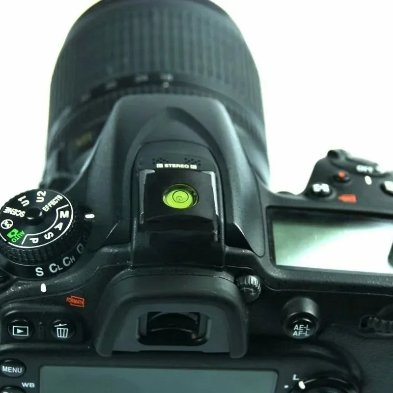 For NIKON D500 D3500 D5100 Z7II F80 FA D800 D7100 Z30 D300 Hot Shoe Cover Cap DSLR Camera Flash Hot Shoe Bubble Spirit Level Acc