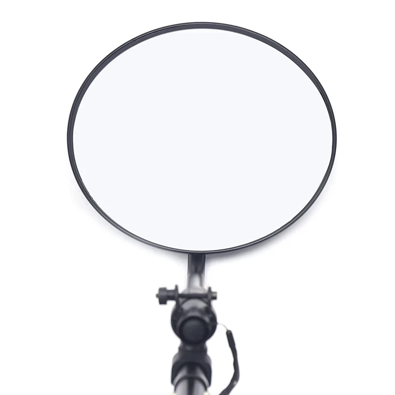 Under Vehicle Inspection Security Mirror, 12 Inch Retractable Inspection Convex Mirror With Wheels, For Auto Repair