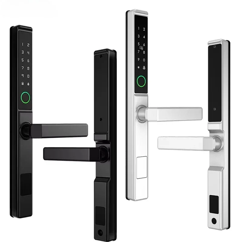 

DQ03 Smart Slide Door Lock Tuya Waterproof Fingerprint Password RFID Card for Aluminum Glass Lock