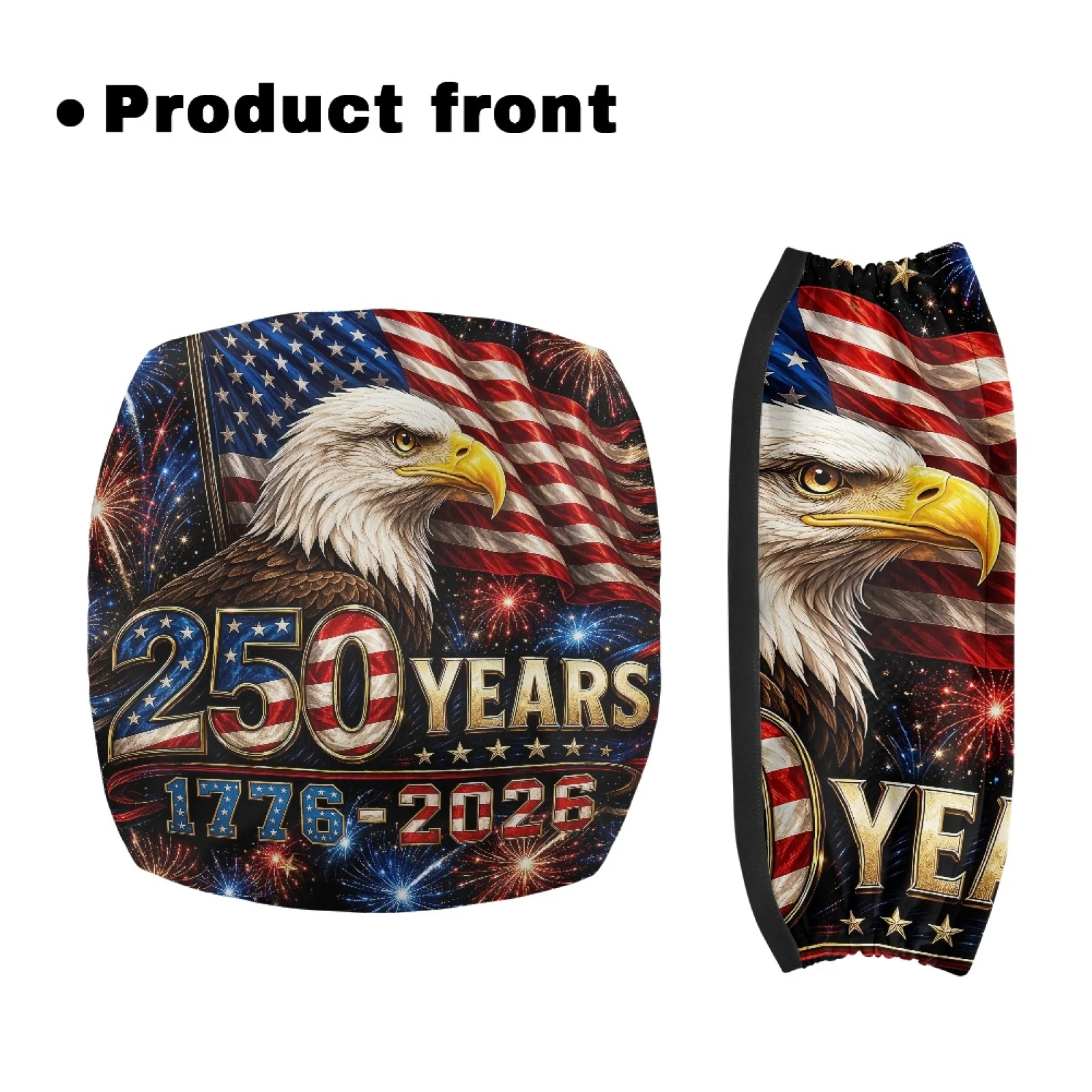 Coloranimal Comfortable Moisture Wicking 2 Pcs Rollator Seat Back Rest Covers for Parents for Outdoor Eagle 250 Years