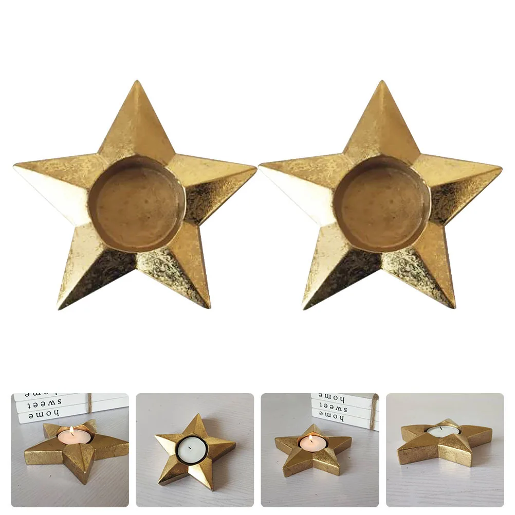 2pcs Resin Holders European Style For Eid Mubarak Ramadan Home Decorations Tray Tealight Stand Muslim Gift Room