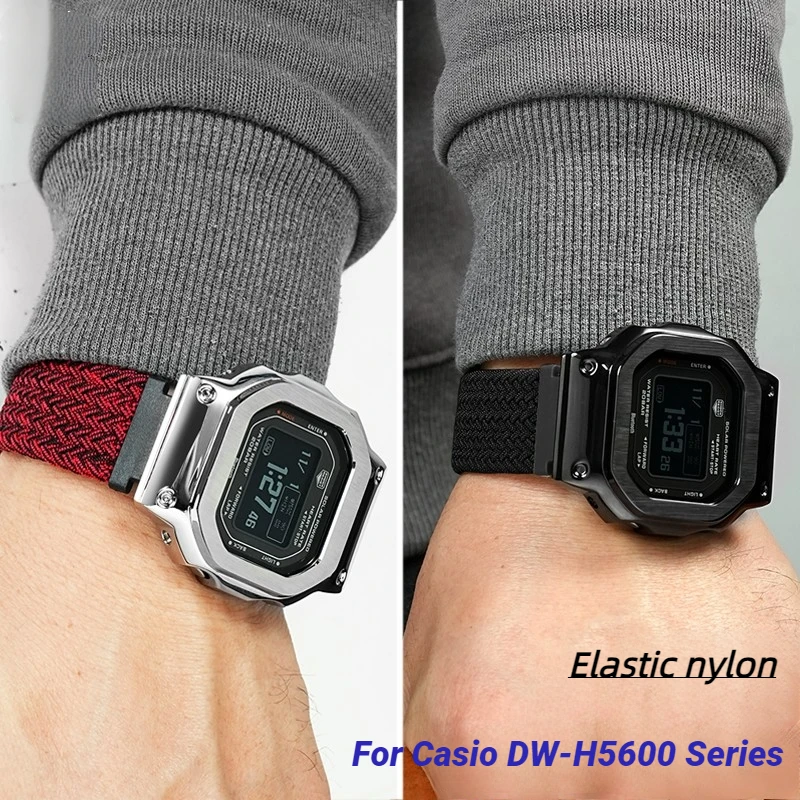 MOD DWH5600 мужской чехол для часов ремешок для часов Casio 3516 DW-H5600 dw h5600 ремешок с магнитной пряжкой эластичный нейлоновый быстросъемный браслет
