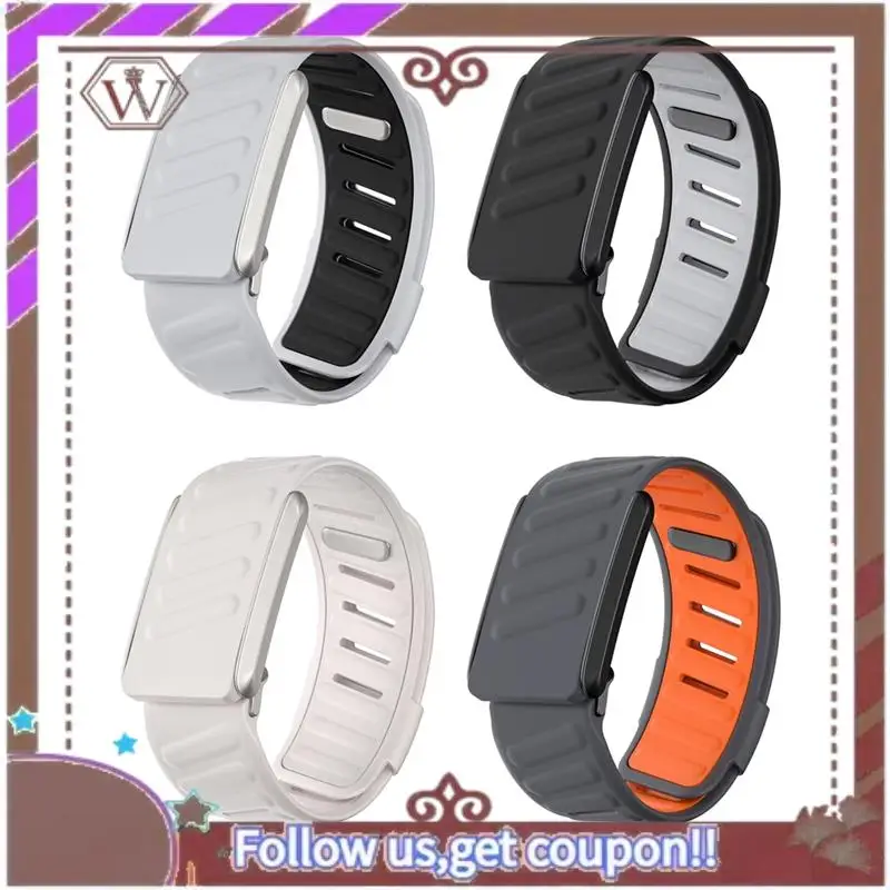 ABBG-Sport Flex سوار معصم ناعم الملمس سيليكون مقاوم للماء ومقاوم للعرق متوافق مع Forwhoop 4.0 Sport Band Blac