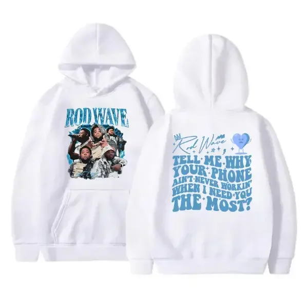 Rod Wave Last Lap Hoodie Bold White Hippop Design with Artist Collage and Lyric Quote Classic Street Style Gift for Hip Hop Fans and Music Enthusiasts Unisex,sohochic
