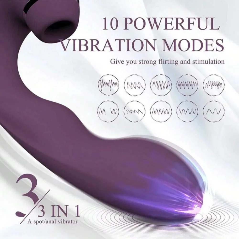 New Sucking Vibrator Dildo Massager Nipple Sucker Masturbation Sex Toys for Woman Oral Clit Suction G Spot Vibrating Stimulator