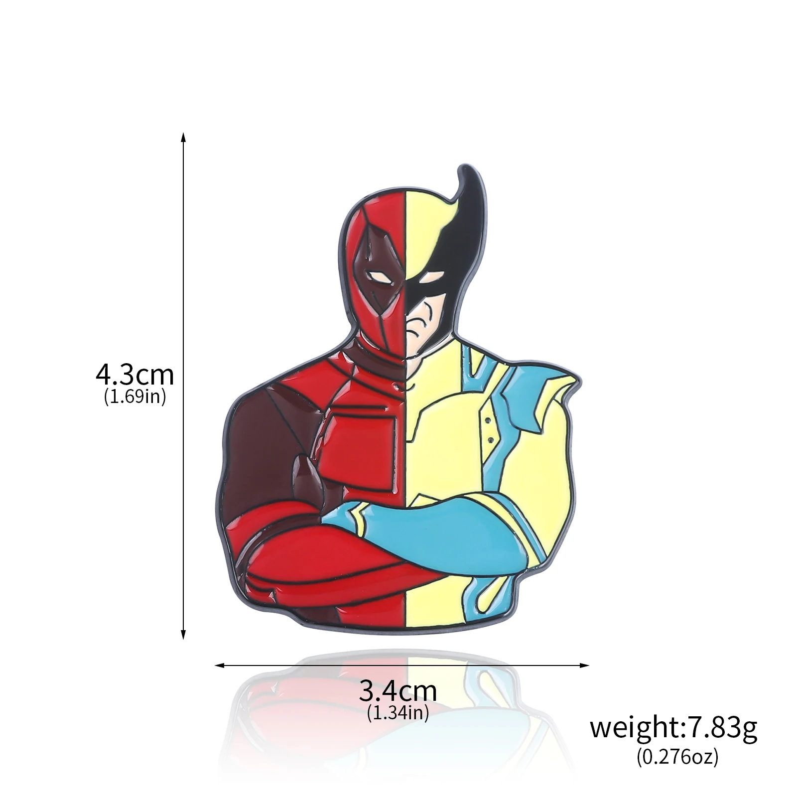 Movie Dead Hero Enamel Pin Brooch Best Friends Split Matching Figure Badge Brooches for Women Men Cosplay Jewelry Accessories