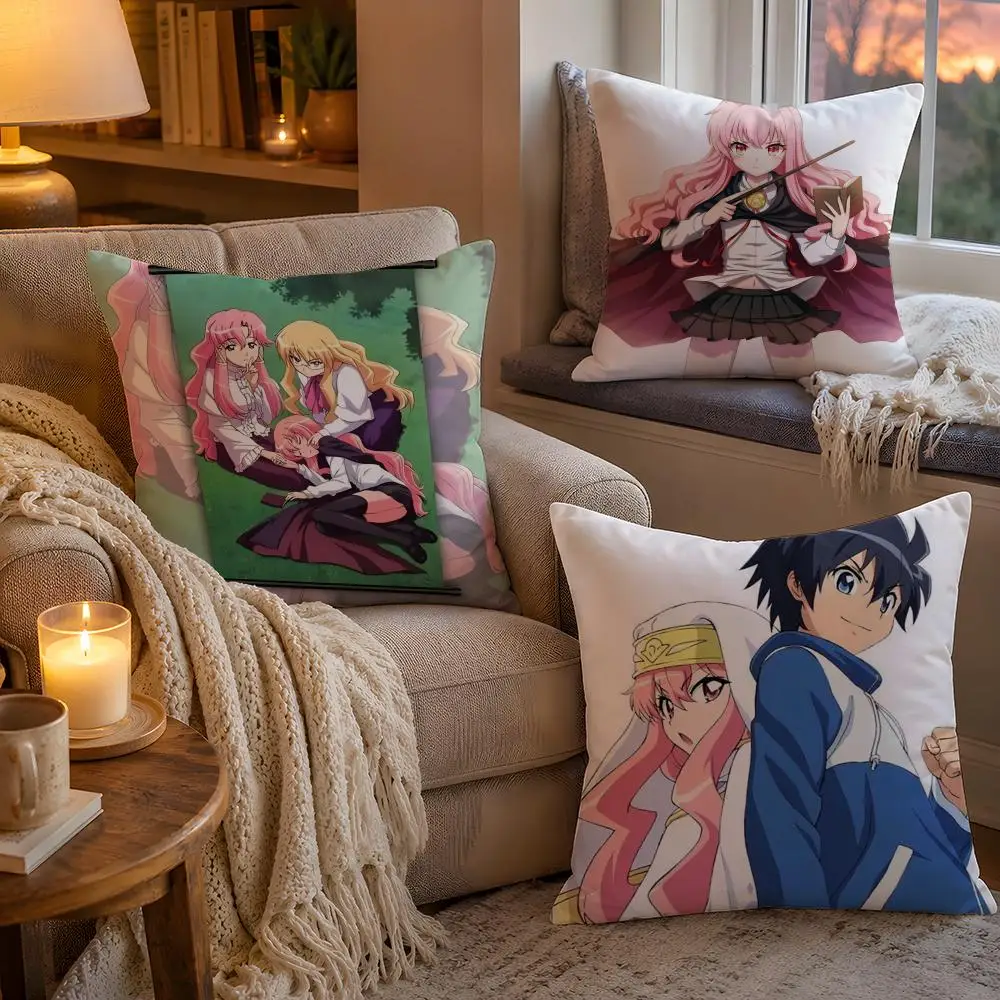 The Familiar Of Zero Cushion Cover Soft Plush Cushion Cover Double Print And Invisible Zipper For Sofa Home Car Use