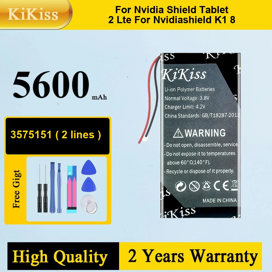 

5600Mah 3575151 2 Lines Laptop Battery For Nvidiashield Tablet Lte K1 8 Long-Lasting Premium