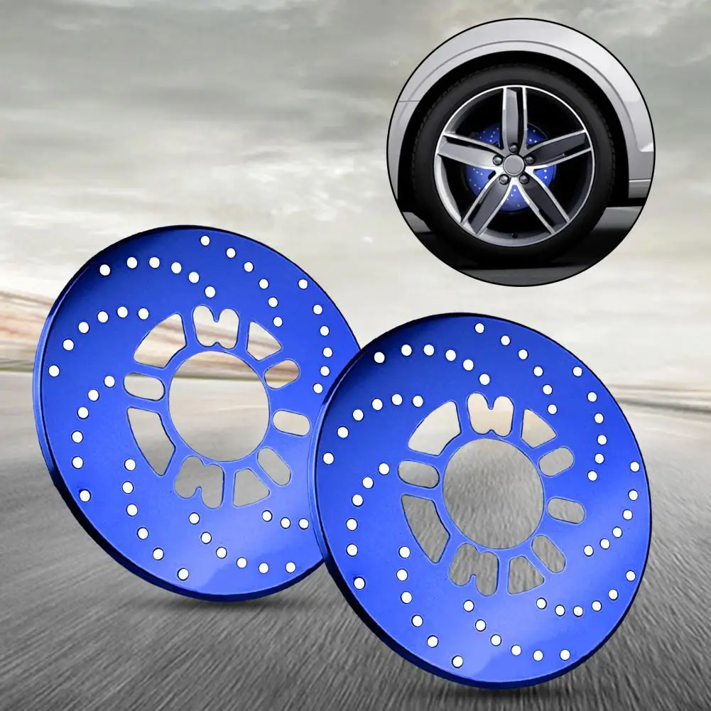 Solid 2Pcs Useful Brake Cover Car Exterior Accessories Aluminum Alloy Car Wheel Rotor Hollow-out Retrofit Accessories