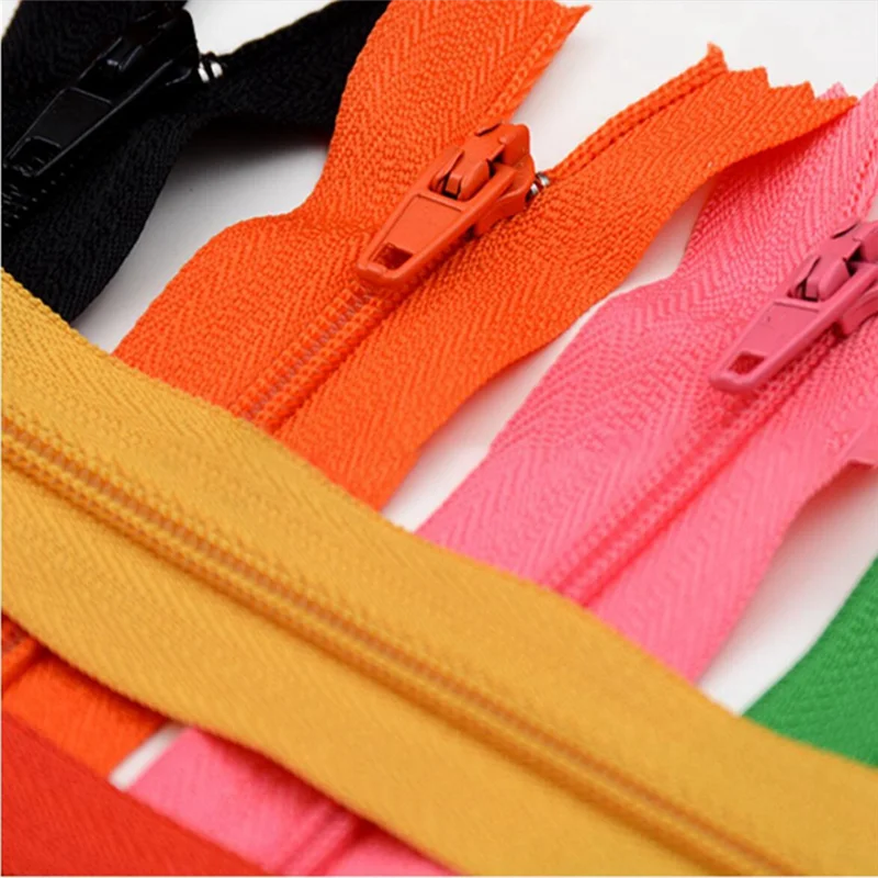 PB-100Pcs Closed End Nylon Coil Zippers Closed Tail Pocket Placket Zipper Tailor Sewing Craft ( 30Cm)