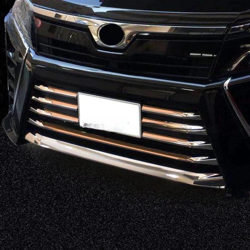 

Chrome Rose Gold Front Bumper Grille Trim Stainless Steel Garnish Bumper Grill Cover for VOXY 80 2014-2021