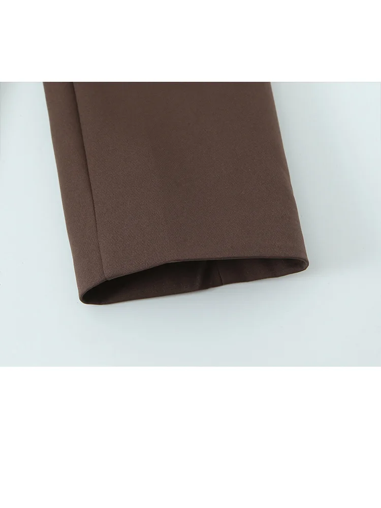 Hh inverno feminino elegante versátil único breasted flip capa decoração blazer feminino casual lapela manga longa splice jaqueta