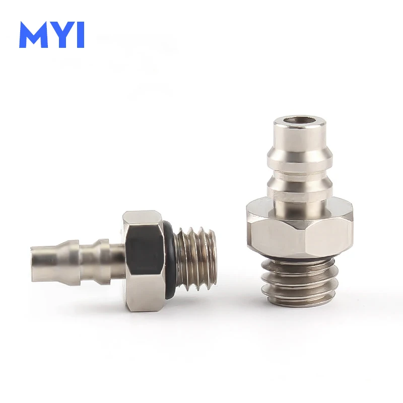 10pc Mini Quick Fitting M3 M4 M5 M6 Straight Elbow Male Thread Connector Fast Twist Joint Coupling Pneumatic