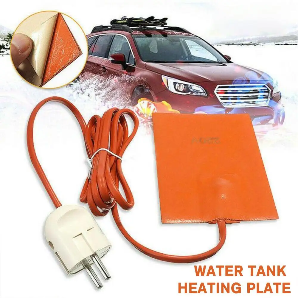 220V 250W Engine Oil Pan Sump Tank Waterproof Heating Pad Heated Plate Kits For Car SUV Truck Silicone Rubber Insulation Bo B4X1