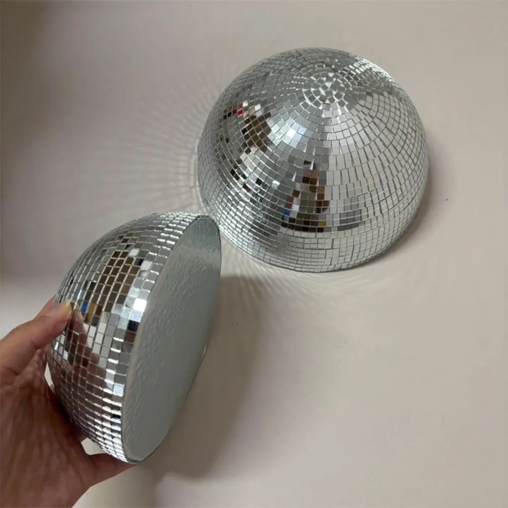 5Pcs Metallic Disco Ball Half Wall Decor Semicircle Light-refracting Dome-shaped Disco Wall Decor Half-sphere Shape Glittery
