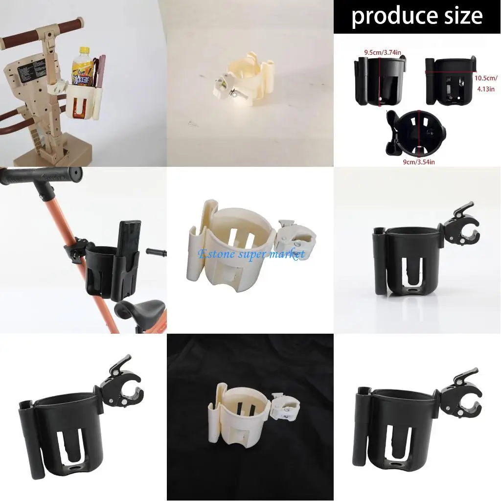 

090B Adjustable Strollers Cup Holder Compatible for Most Prams Safe Plastic Design