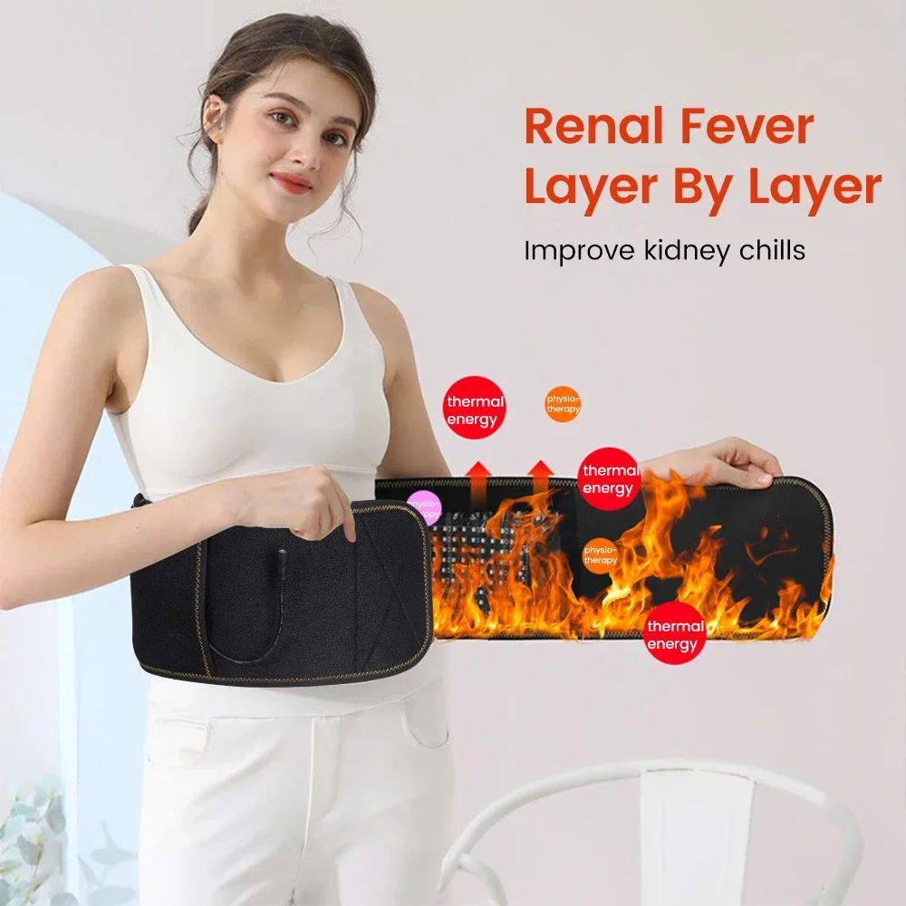 الأشعة تحت الحمراء LED العلاج بالضوء الأحمر الخصر التفاف الكهربائية بالقرب من ضوء الأشعة تحت الحمراء رسالة حزام ساخنة قطني آلام الظهر الإغاثة حرق الدهون