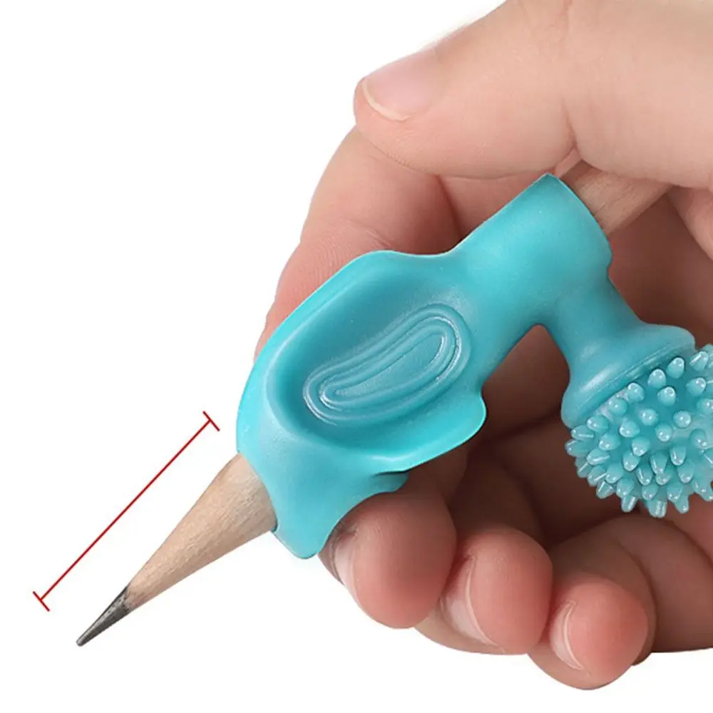 4 pcs Writing Posture Silicone Orthosis Writing AIDS Handwriting Learning Practice Pen Holder Colorful Soft Assisted Holding Pen