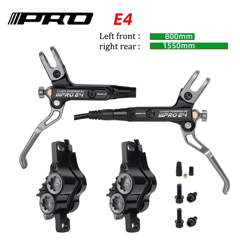 

IIIPRO E4 Bicycle disk brake Mountain Bike Hydraulic Brake Front Rear Brake Cooling 4 Piston Oil Pressure AM E-bike Disc