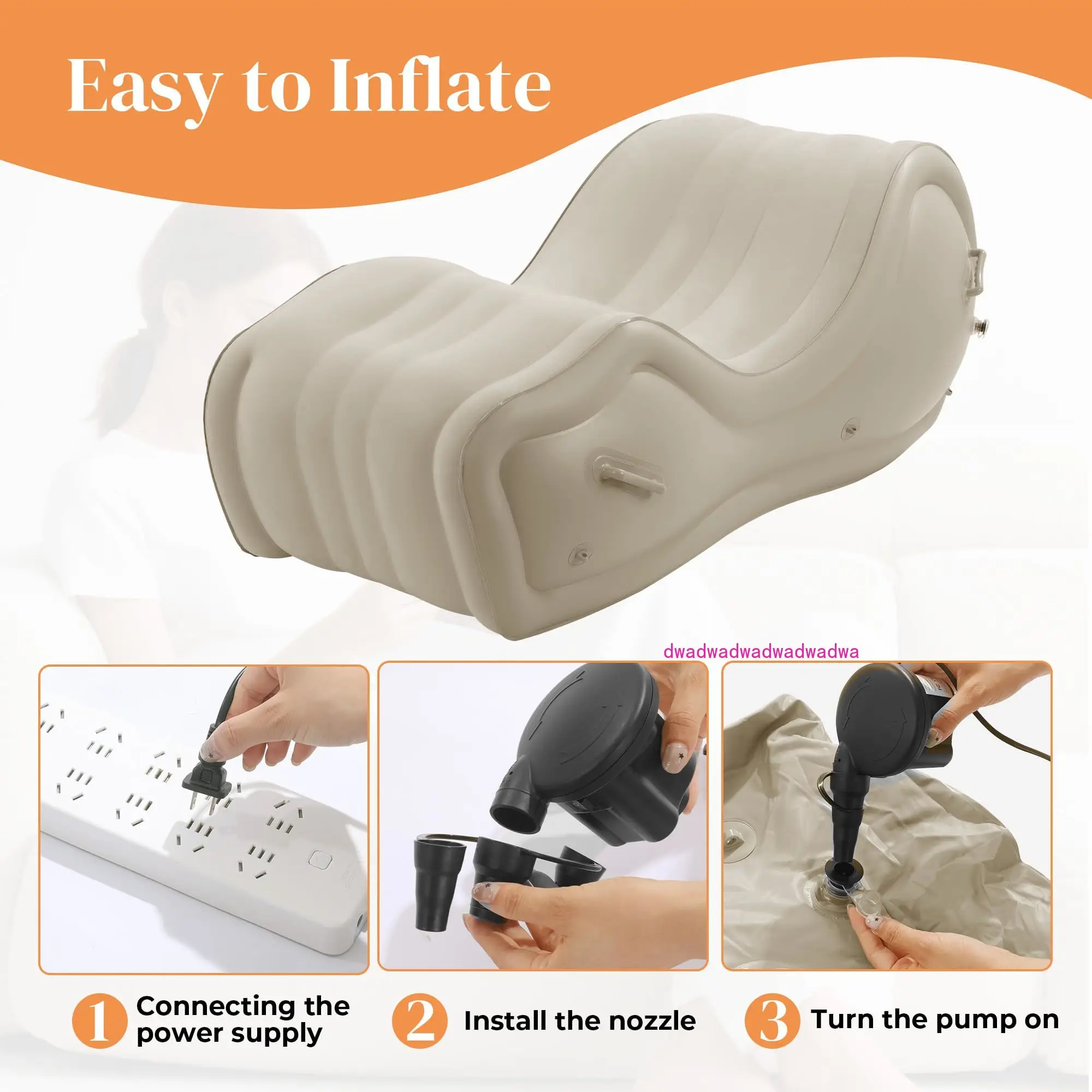 Sex Sofa Chair Inflatable BDSM Bondage Sex Furniture with Automatic Air Pump for Position Support Bed Cushion Pillow Ramp Couple