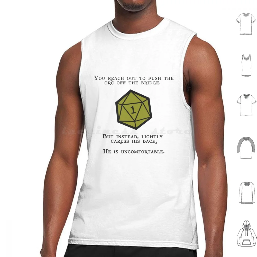 Natural 1-Orc Tank Tops Vest Sleeveless D And D And 3 5 3 5 Ed 3 5 Edition Rpg Roleplay Role Play Game Roll Natural 20