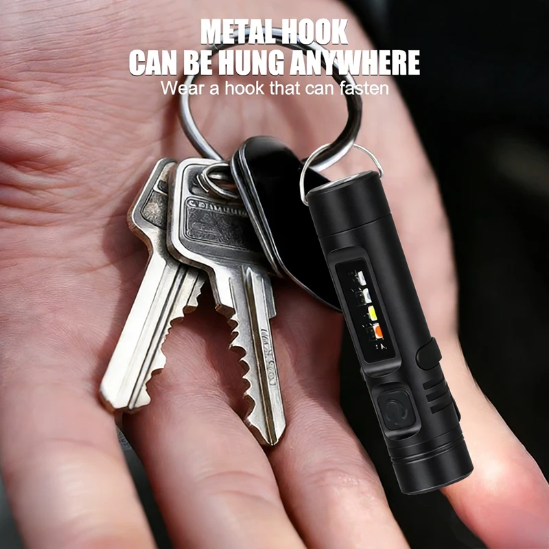 

Мини-фонарик-брелок LED COB с USB-зарядкой, магнитным/пен-клипсом-креплением, 9 режимами освещения, для работы на улице и в экстренных ситуациях