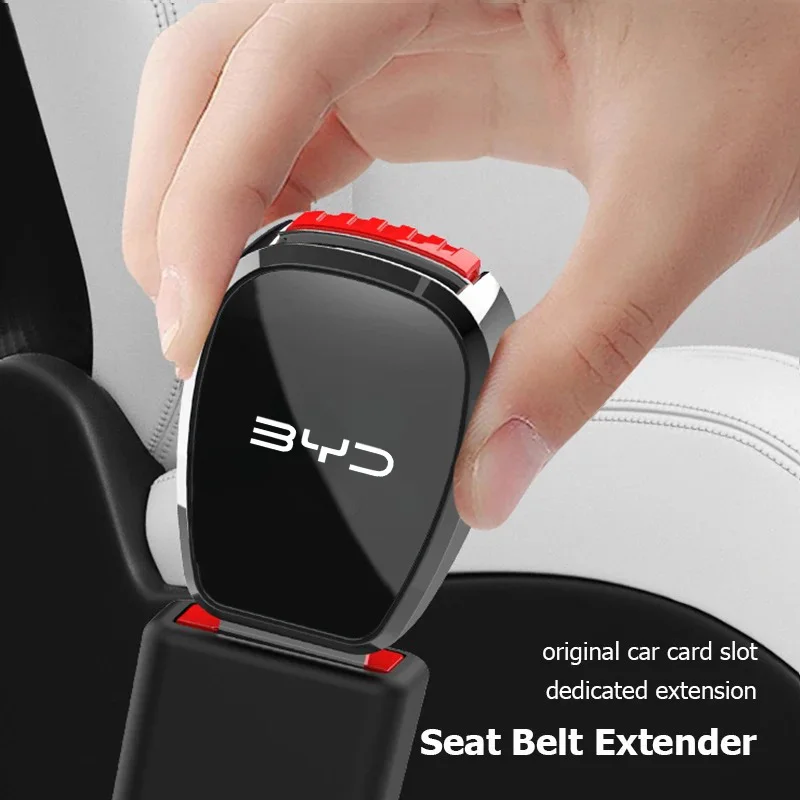 Car Seat Belt Extender Clip Buckle Universal Zinc Alloy Safety Belt Extension Insert Lock Socket for BYD ATTO 3 SONG SEALU TANG