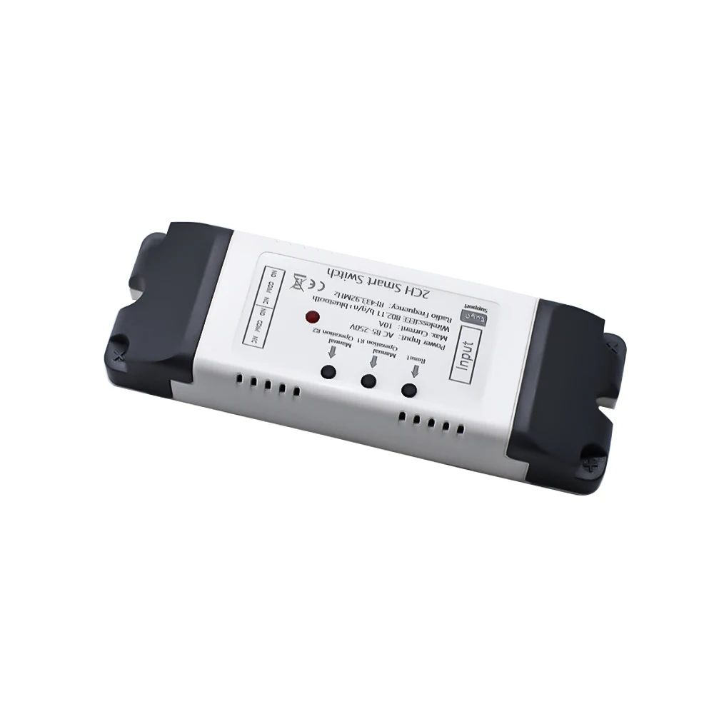 Moduł WiFi Smart Home Przełącznik Przekaźnikowy 2-kanałowy AC DC 220V 7-32V Zdalne Sterowanie Odbiornik 433MHz Współpracuje z Tuya Smartlife Alexa Google Home — zdjęcie produktu 7