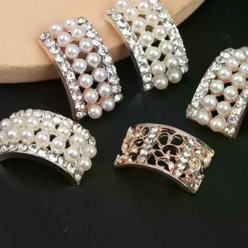 

10 шт., модные пуговицы со стразами PearL CrystaL для Diy, круглые пуговицы с цветком и кластером, свадебные украшения для украшения